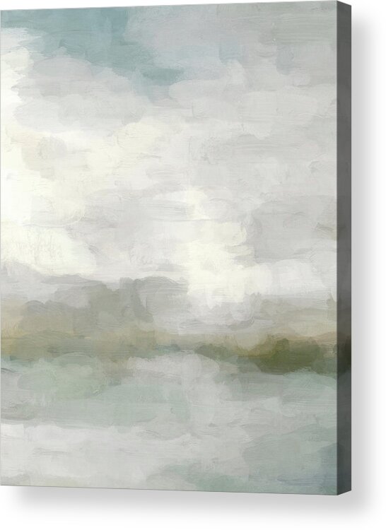 Light Teal Acrylic Print featuring the painting Break in the Weather II by Rachel Elise