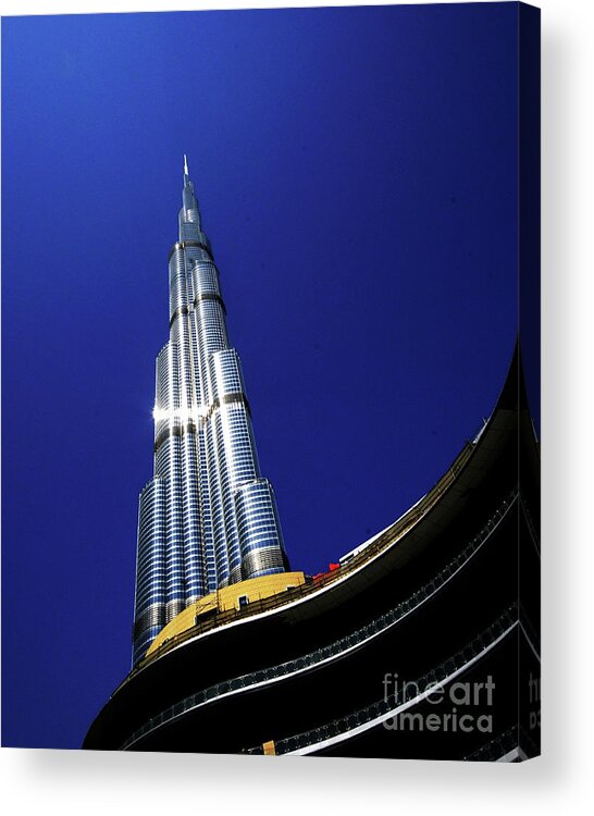 Burj Khalifa  Dubai Acrylic Print featuring the photograph Burj Khalifa by Darcy Dietrich