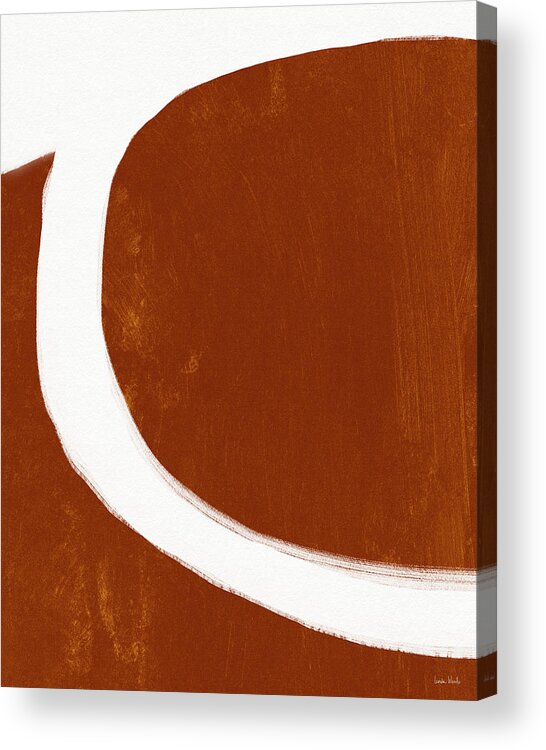 Modern Acrylic Print featuring the painting Burnt Orange Drift 2- Art by Linda Woods by Linda Woods