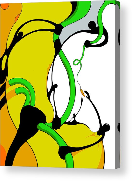 Vines Acrylic Print featuring the drawing Carrots and Sticks by Craig Tilley