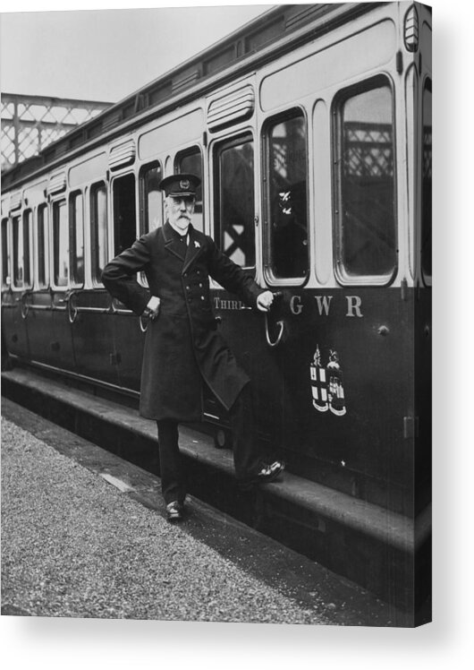 Train Acrylic Print featuring the photograph Chief Ticket Inspector by W. G. Phillips