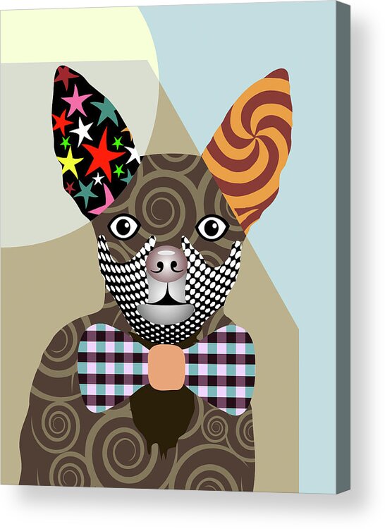 Chihuahua Dog Acrylic Print featuring the digital art Chihuahua Dog by Lanre Adefioye