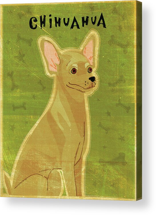 Chihuahua (tan) Acrylic Print featuring the digital art Chihuahua (tan) by John W. Golden