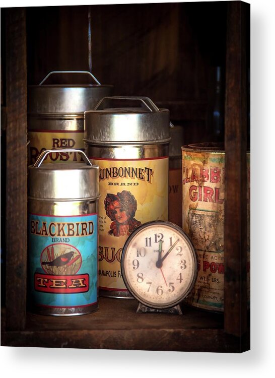 Vintage Acrylic Print featuring the photograph Chuck Wagon Staples by Harriet Feagin