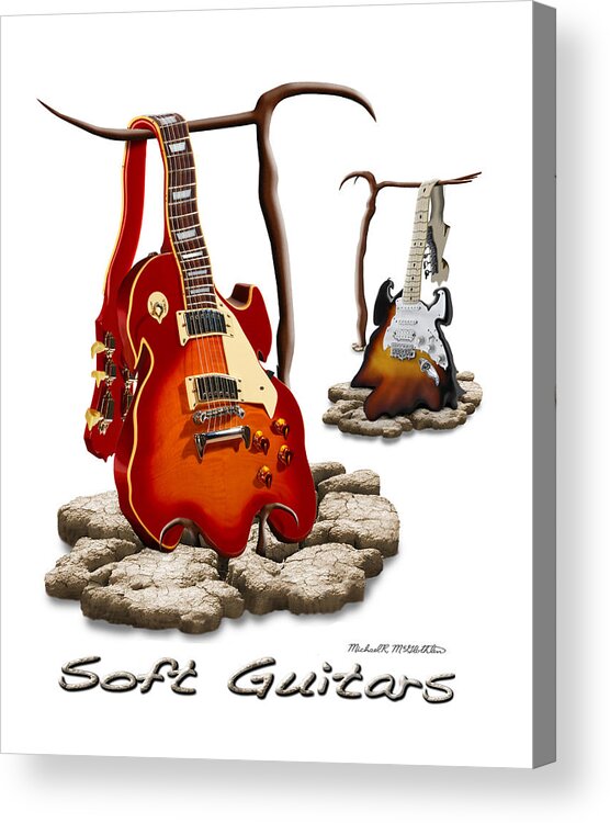 T-shirt Acrylic Print featuring the photograph Classic Soft Guitars by Mike McGlothlen