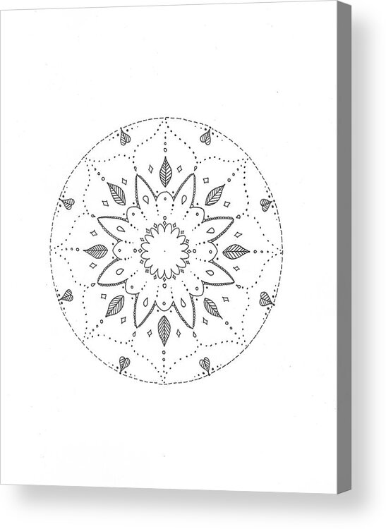 Clean And Light Mandala Acrylic Print featuring the digital art Clean And Light Mandala by Nicky Kumar