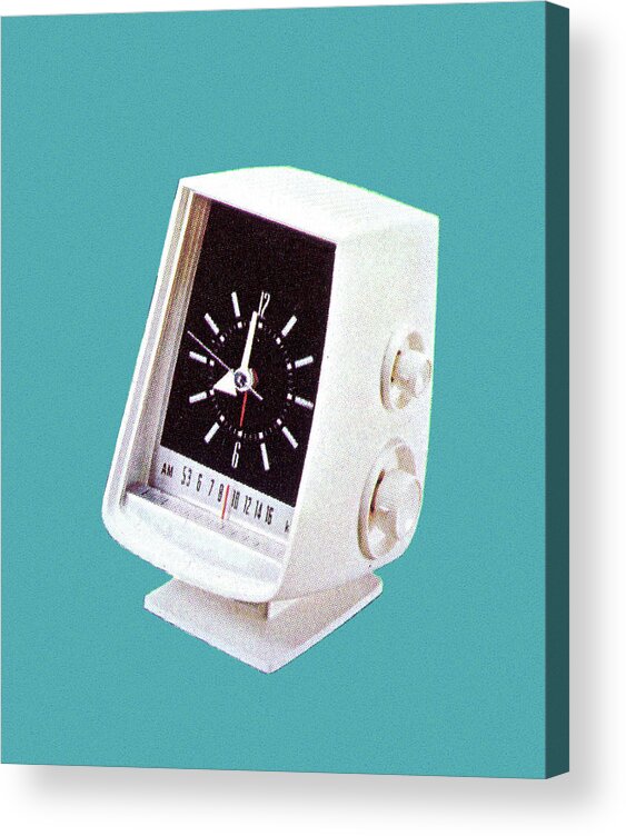 Alarm Acrylic Print featuring the drawing Clock Radio by CSA Images