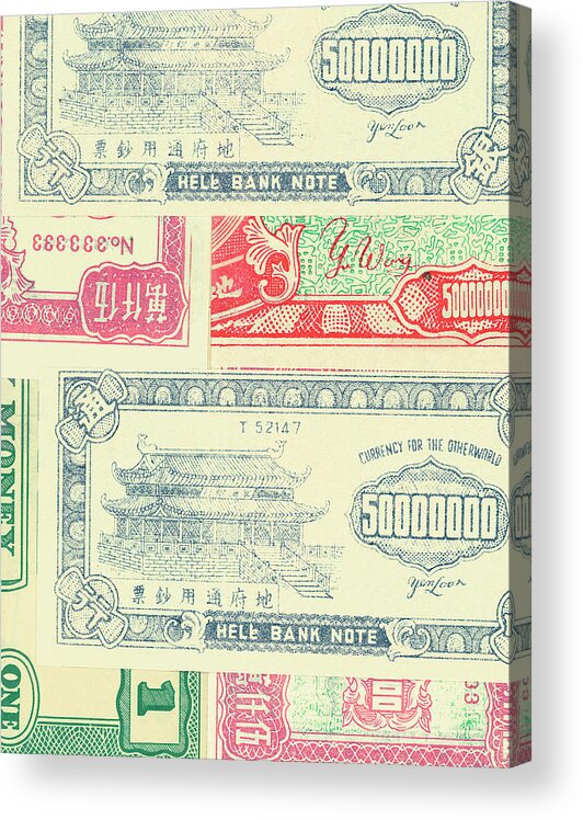Asset Acrylic Print featuring the drawing Currency patter by CSA Images