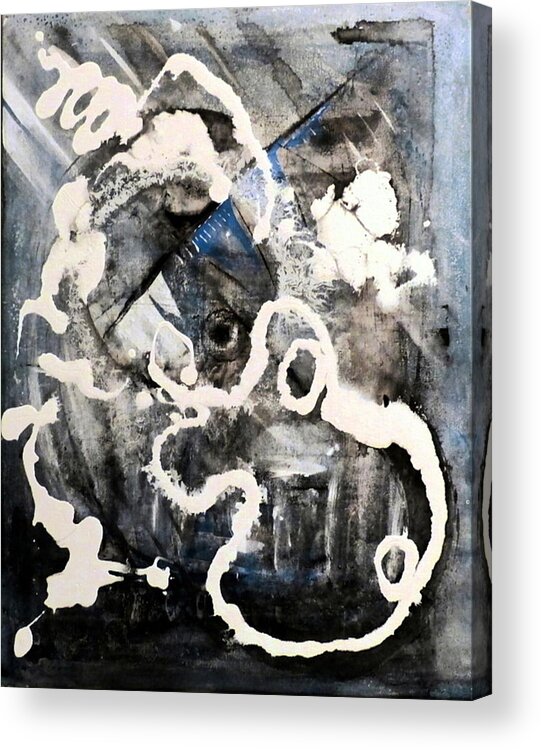 Abstract Acrylic Print featuring the painting Dismantling by 'REA' Gallery