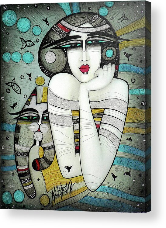 Albena Acrylic Print featuring the painting Dreamings by Albena Vatcheva