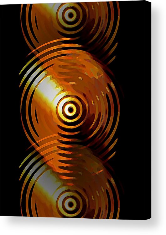 Gold Acrylic Print featuring the digital art Dripping Gold by David Manlove