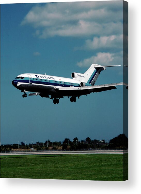 Eastern Airlines Acrylic Print featuring the photograph Eastern Whispejet Landing at Miami by Erik Simonsen