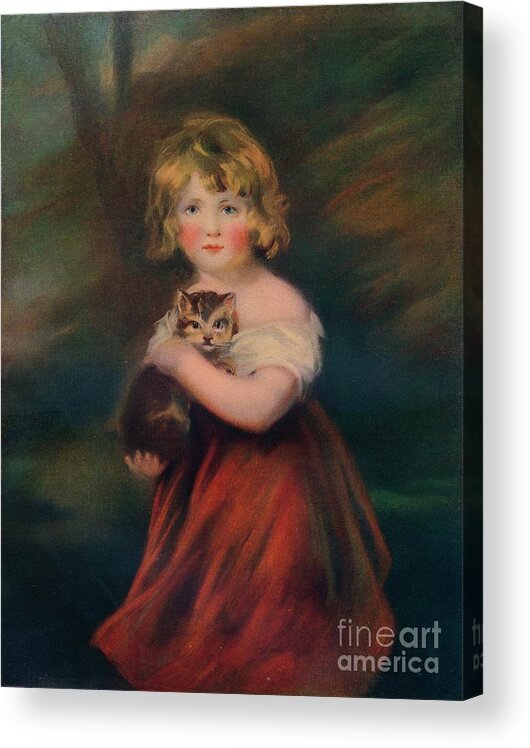 Child Acrylic Print featuring the drawing Elizabeth Jane Hinchcliffe by Print Collector