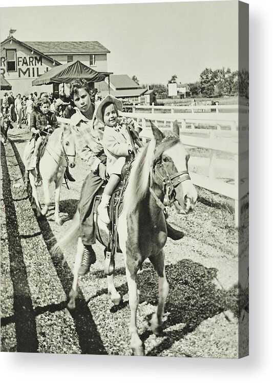 1950 Acrylic Print featuring the photograph Fair Pony by Dressage Design