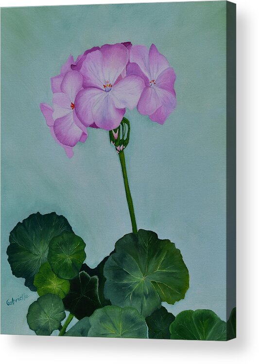 Flowers Acrylic Print featuring the painting Flowers by Gabrielle Munoz