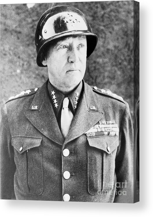 Mature Adult Acrylic Print featuring the photograph General George S. Patton Wearing by Bettmann