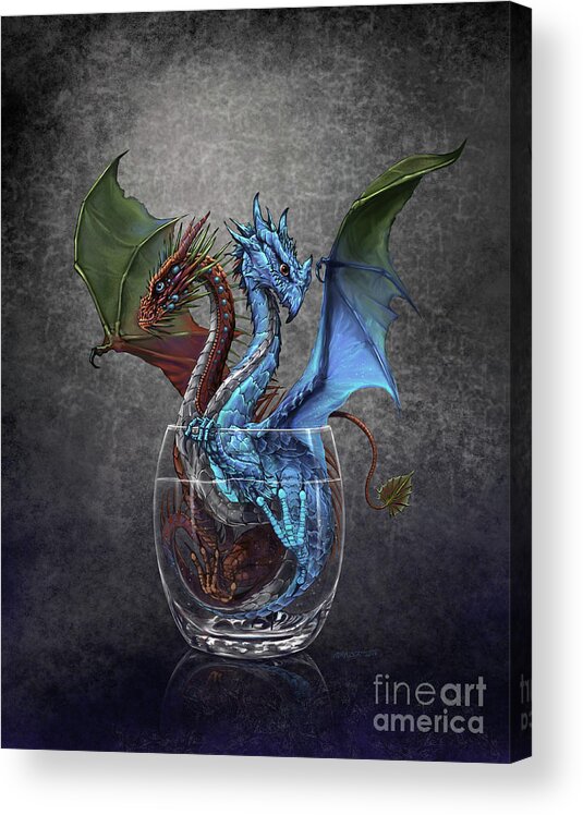 Gin Acrylic Print featuring the digital art Gin and Tonic Dragon by Stanley Morrison