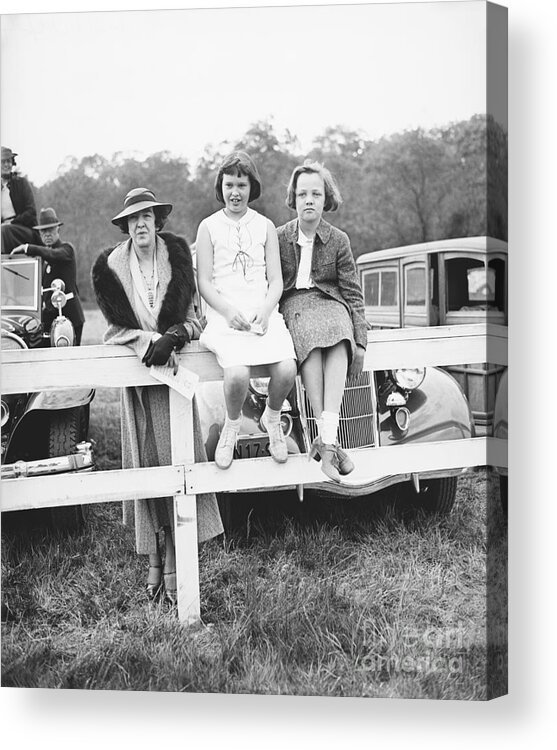 Mature Adult Acrylic Print featuring the photograph Gloria Vanderbilt With Her Aunt by Bettmann