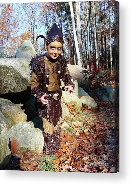 Halloween Acrylic Print featuring the photograph Goblin Costume 2 by Amy E Fraser
