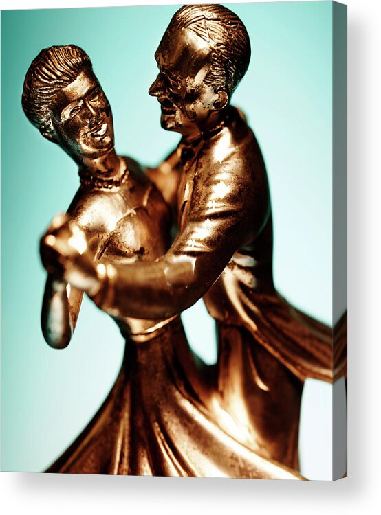 Activity Acrylic Print featuring the drawing Gold Couple Dancing by CSA Images