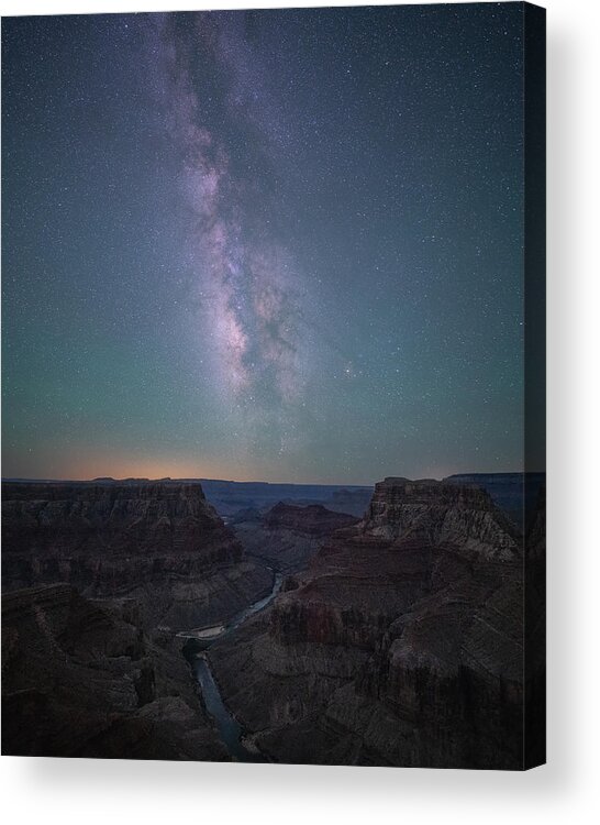 Grand Canyon Acrylic Print featuring the photograph Grand Canyon And Milky Way by Willa Wei