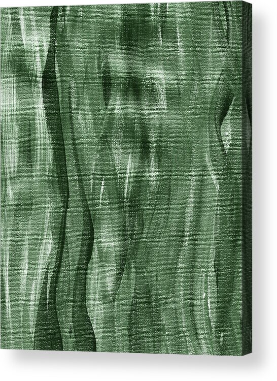 Gray Acrylic Print featuring the painting Gray Seaweed Abstract Organic Lines II by Irina Sztukowski