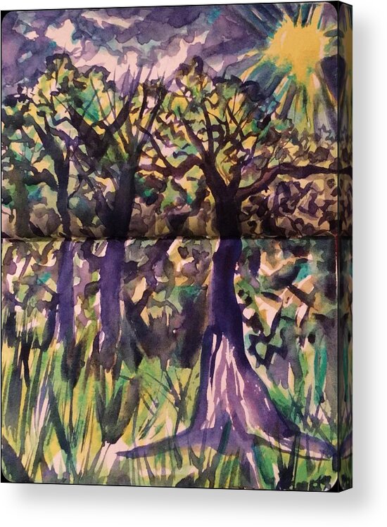 Grove Acrylic Print featuring the painting Grove by Angela Weddle