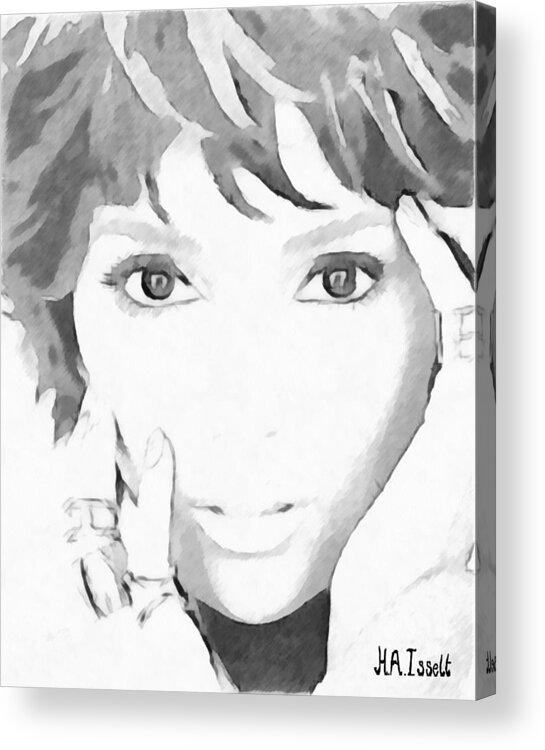 Celebrity Acrylic Print featuring the digital art Halle Berry by Humphrey Isselt
