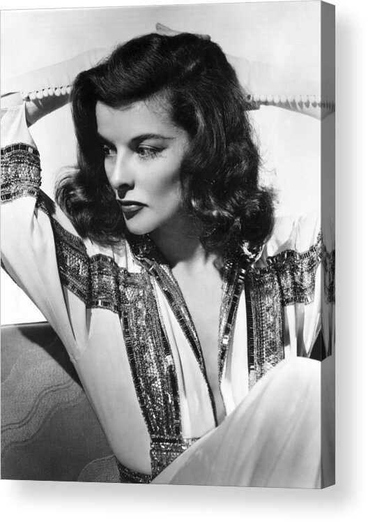 Katharine Hepburn Acrylic Print featuring the photograph Hepburn Portrait by American Stock Archive