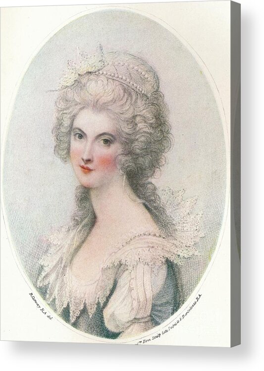 Engraving Acrylic Print featuring the drawing Honourable Lady Sinclair, C18th by Print Collector