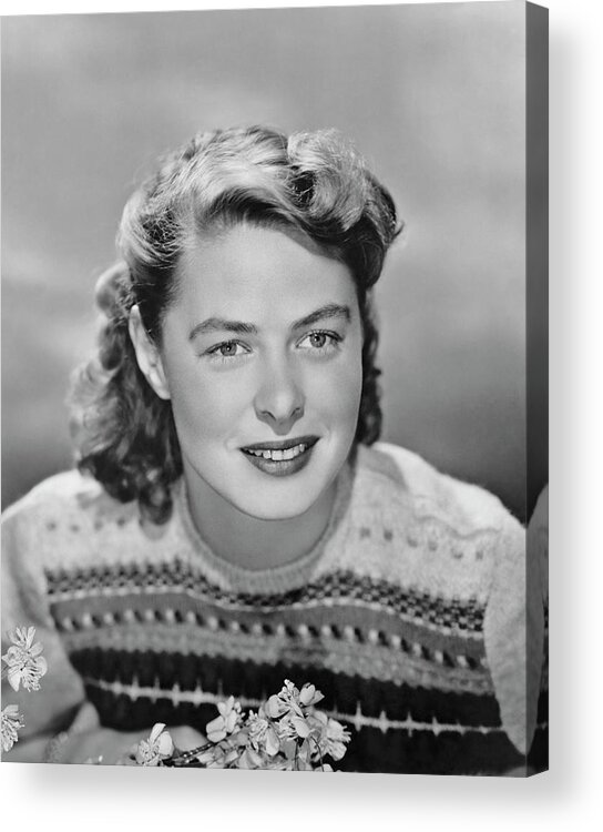 Sweater Acrylic Print featuring the photograph Ingrid Bergman Portrait by Archive Photos