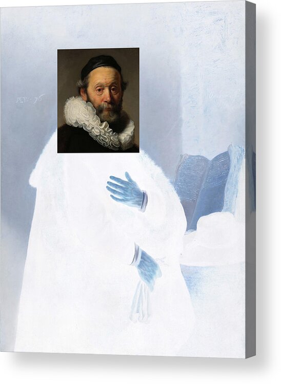 Postmodernism Acrylic Print featuring the digital art Inv Blend 21 Rembrandt by David Bridburg