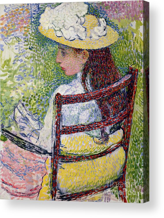 Jeanne Pissarro Acrylic Print featuring the painting Jeanne Pissarro, 1895 by Theo van Rysselberghe