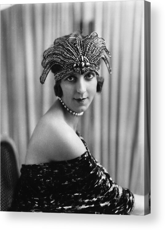 Hat Acrylic Print featuring the photograph Jewelled Headdress by Sasha