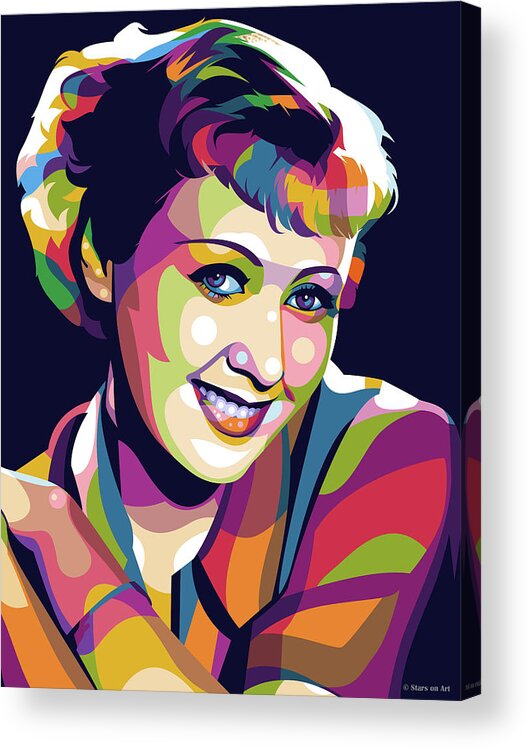 Joan Blondell Acrylic Print featuring the digital art Joan Blondell by Movie World Posters