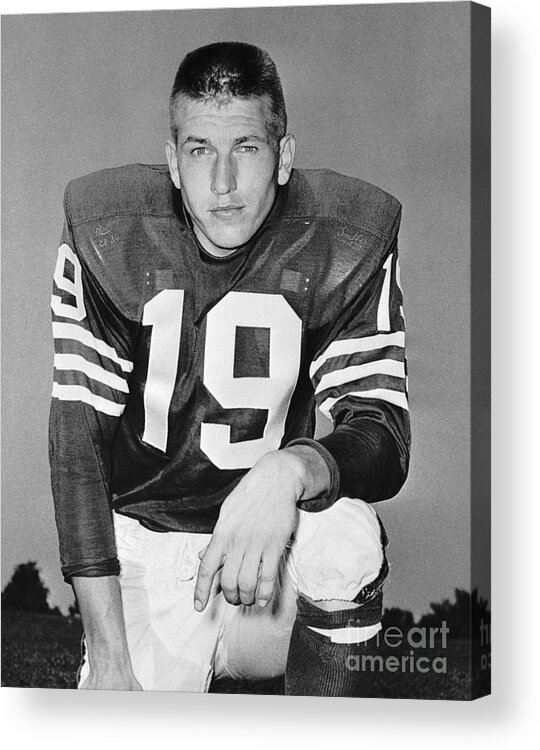 Young Men Acrylic Print featuring the photograph Johnny Unitas Of The Baltimore Colts by Bettmann