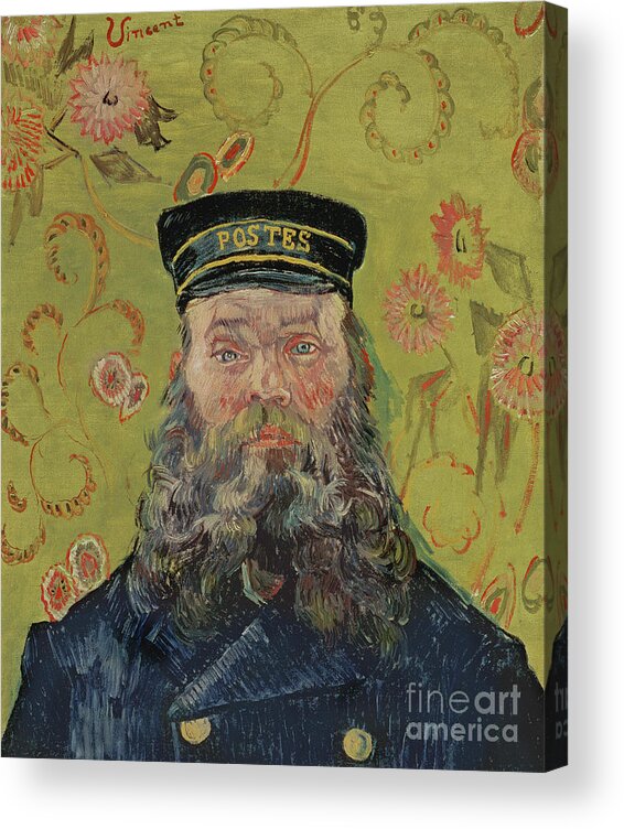 Wallpaper Acrylic Print featuring the painting Joseph-Etienne Roulin, 1889 by Vincent Van Gogh