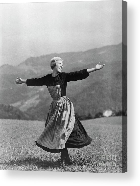 People Acrylic Print featuring the photograph Julie Andrews In The Sound Of Music by Bettmann