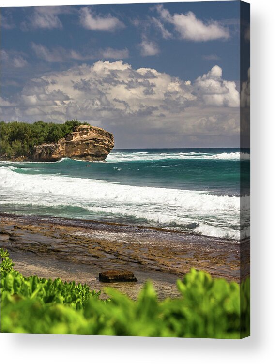 Kauai Acrylic Print featuring the photograph Kauai Shipwreck's Beach by Donnie Whitaker