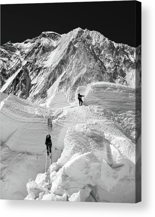 Indian Subcontinent Ethnicity Acrylic Print featuring the photograph Khumbu Icefall by Jason Maehl