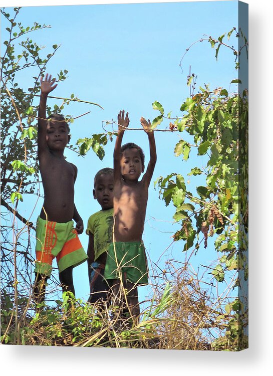 Africa Acrylic Print featuring the photograph Kids by Eric Pengelly