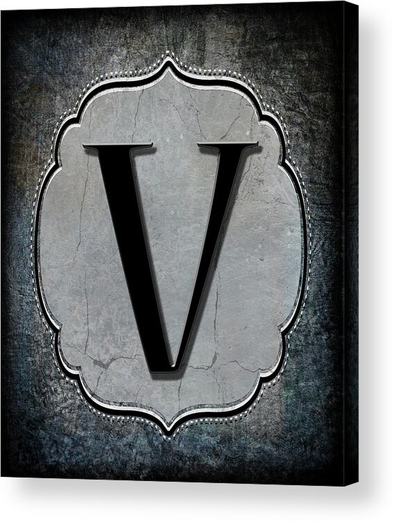 V
Typography & Symbols Acrylic Print featuring the mixed media Letter V by Lightboxjournal