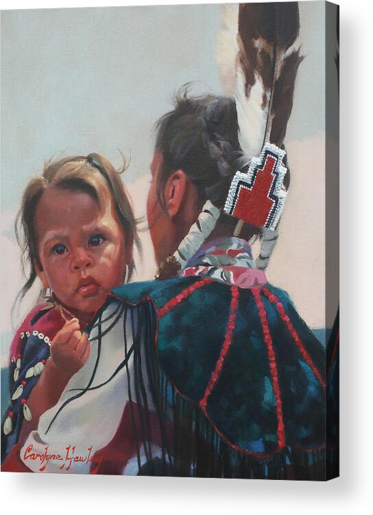 Figurative Art Acrylic Print featuring the painting Little Wak Cha by Carolyne Hawley