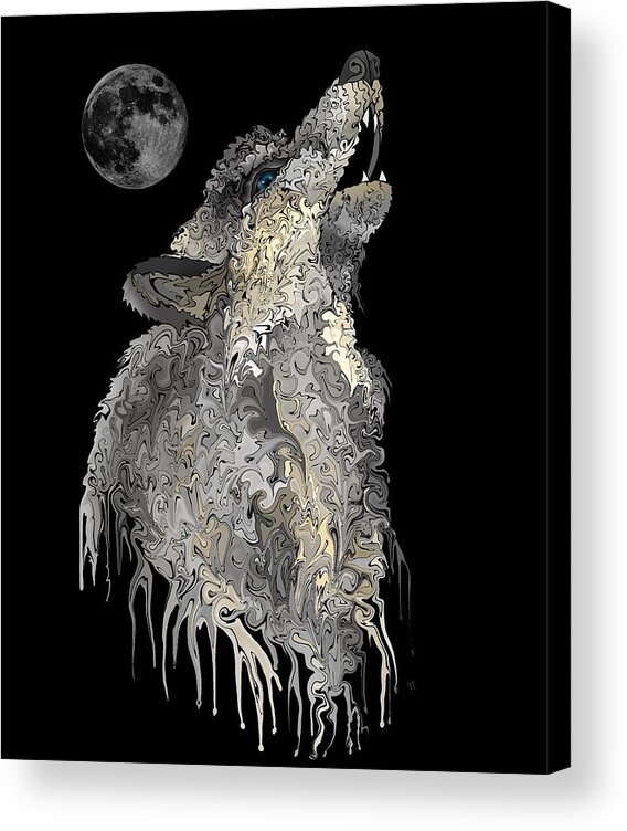 Lone Wolf Acrylic Print featuring the digital art Lone Wolf by Mark Taylor