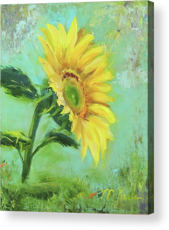 Flower Acrylic Print featuring the painting Loose Sunflower by Marsha Karle