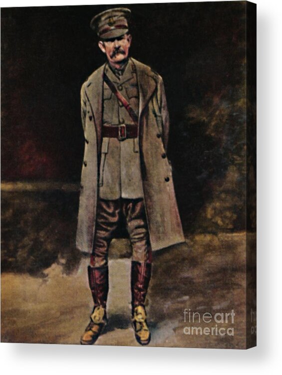 Art Acrylic Print featuring the drawing Lord Kitchener 1850-1916 by Print Collector