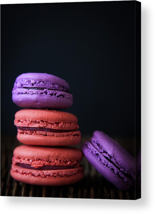 Purple Acrylic Print featuring the photograph Macarons by The Wind Up Photography