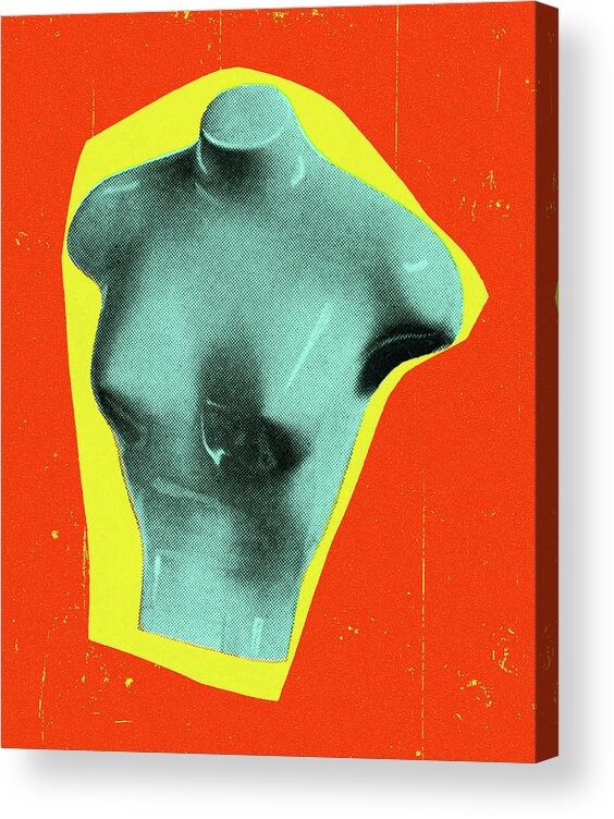Body Acrylic Print featuring the drawing Mannequin Bust by CSA Images