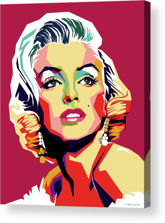 Marilyn Monroe Acrylic Print featuring the digital art Marilyn Monroe by Movie World Posters