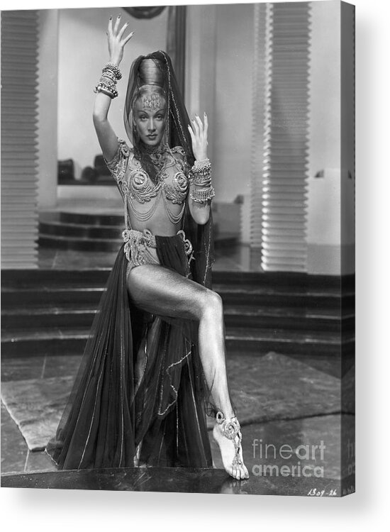 People Acrylic Print featuring the photograph Marlene Dietrich Dressed As Harem Queen by Bettmann